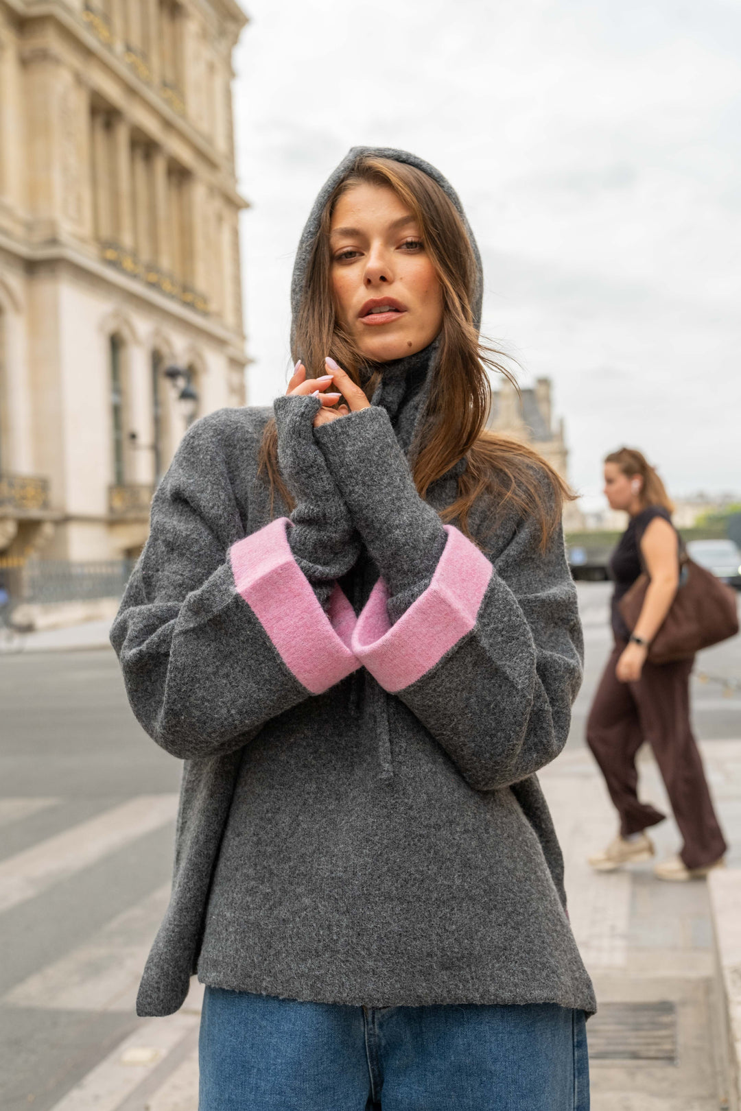 Pull en maille Ginny 2692 - Taille unique: 36 au 42 / Gris