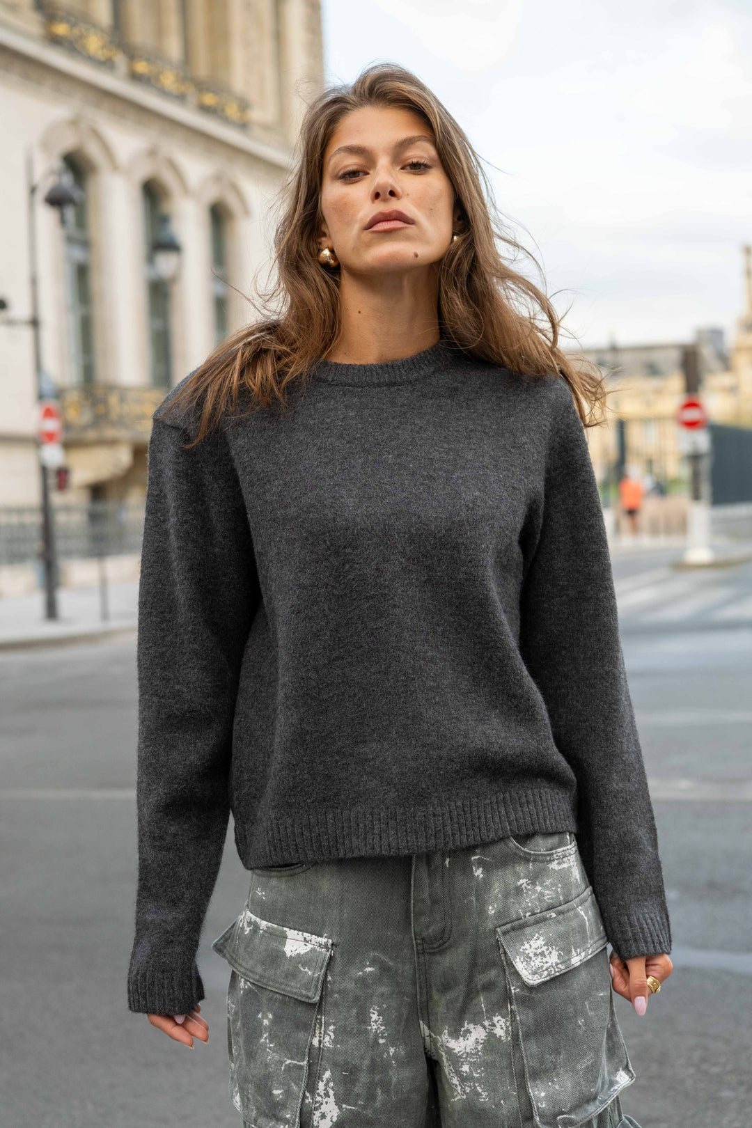 Pull Epaulettes en maille col rond Paloma 2688 - GS2688