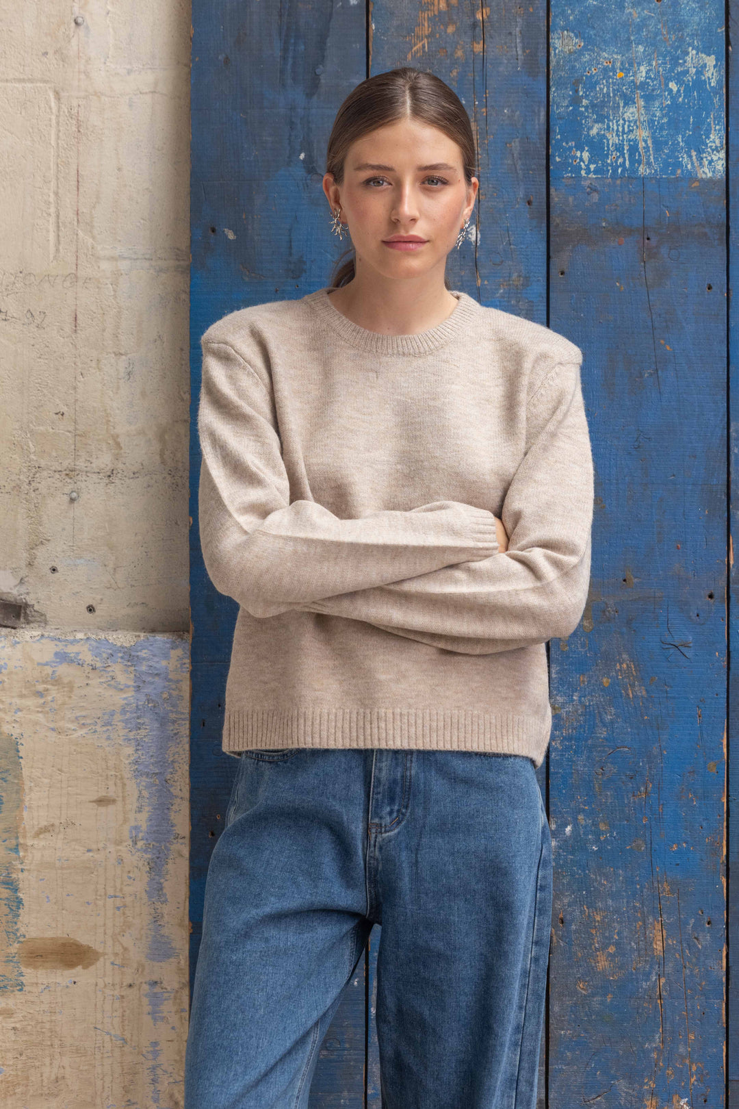 Pull Epaulettes en maille col rond Paloma 2688 - GS2688