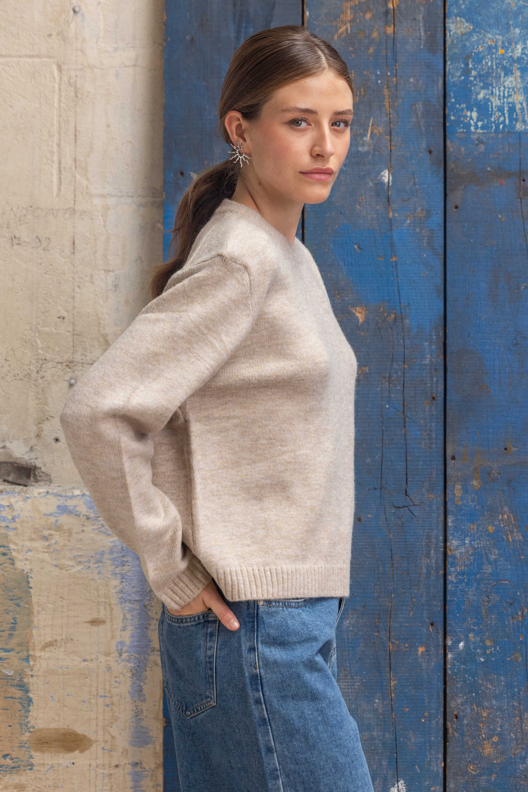 Pull Epaulettes en maille col rond Paloma 2688 - GS2688