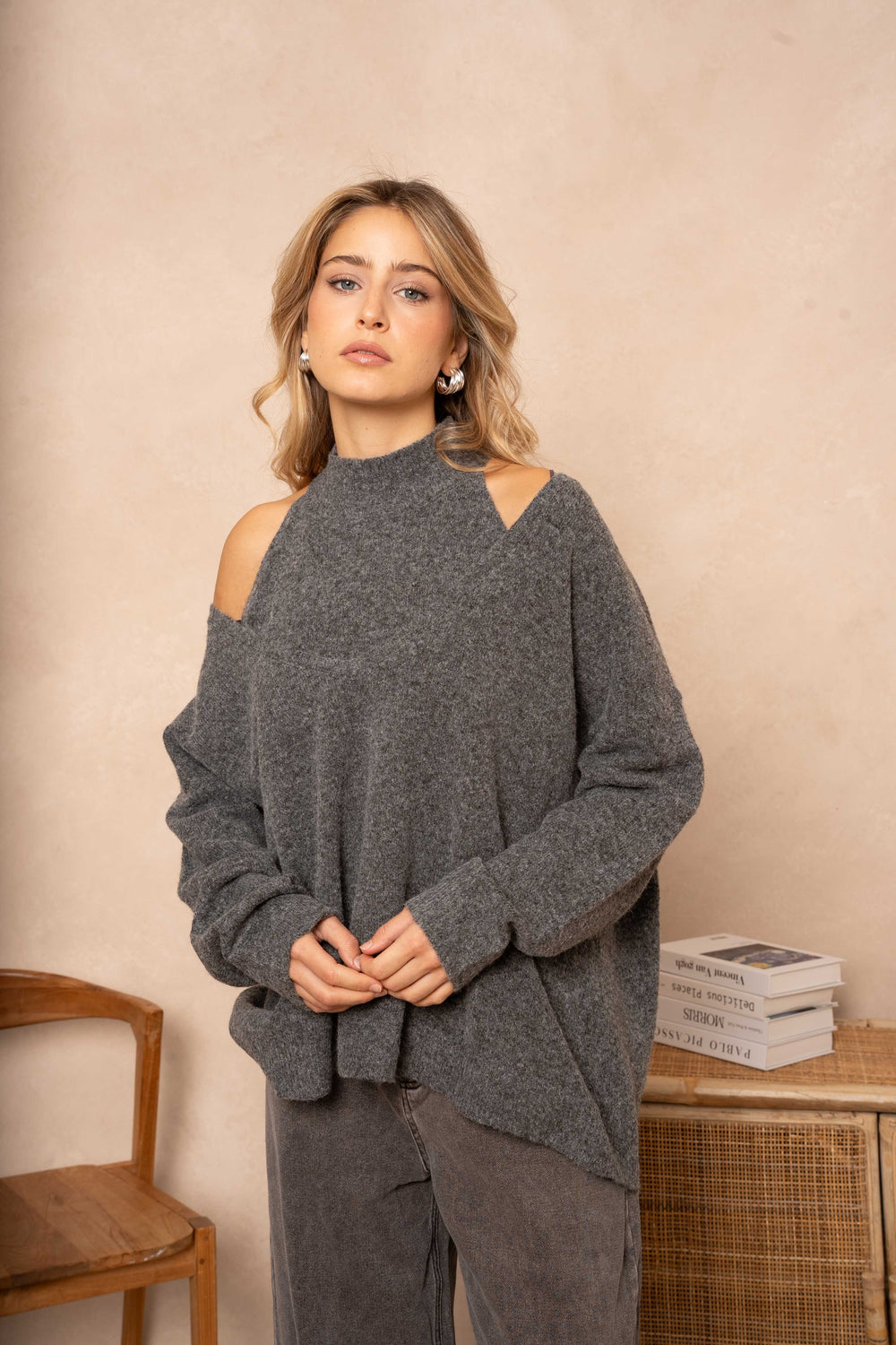 Pull et Débardeur pull Heline - Taille unique / Gris foncé
