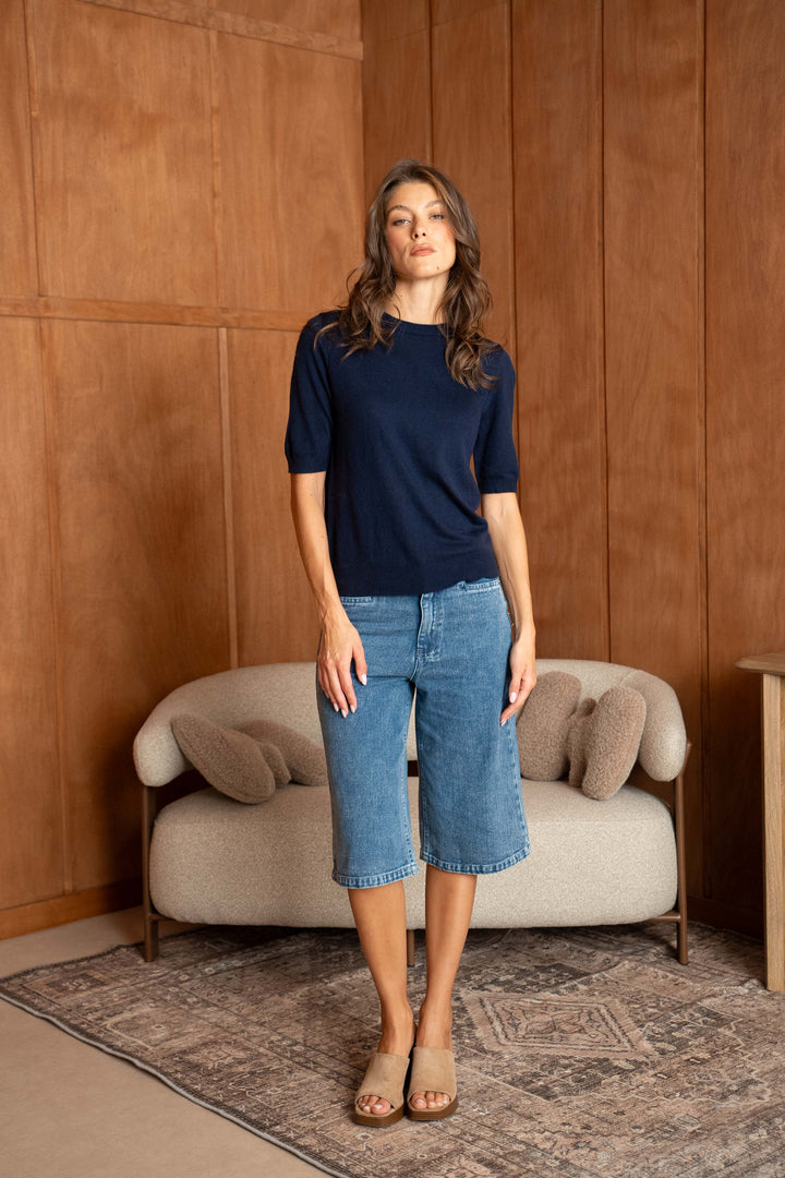 Pull Fin manches courtes Nolya - Taille Unique: 34-40