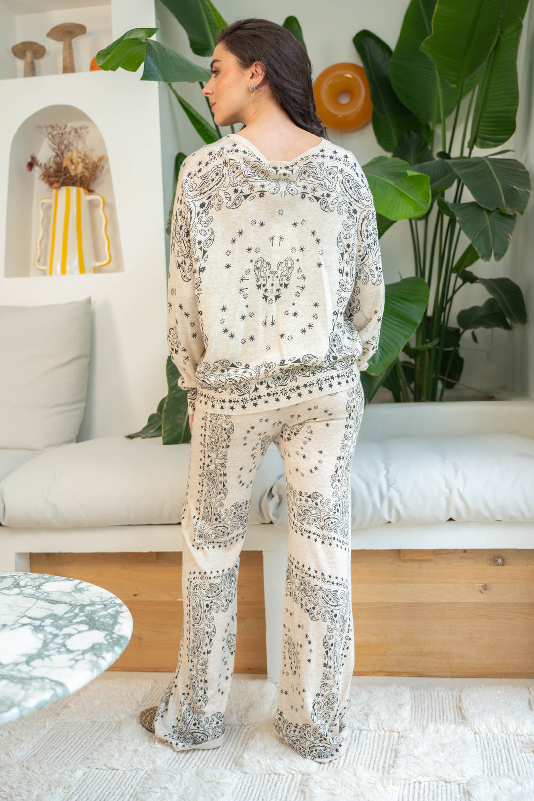 Pull imprimé bandana Kera Taille unique / Beige pulls