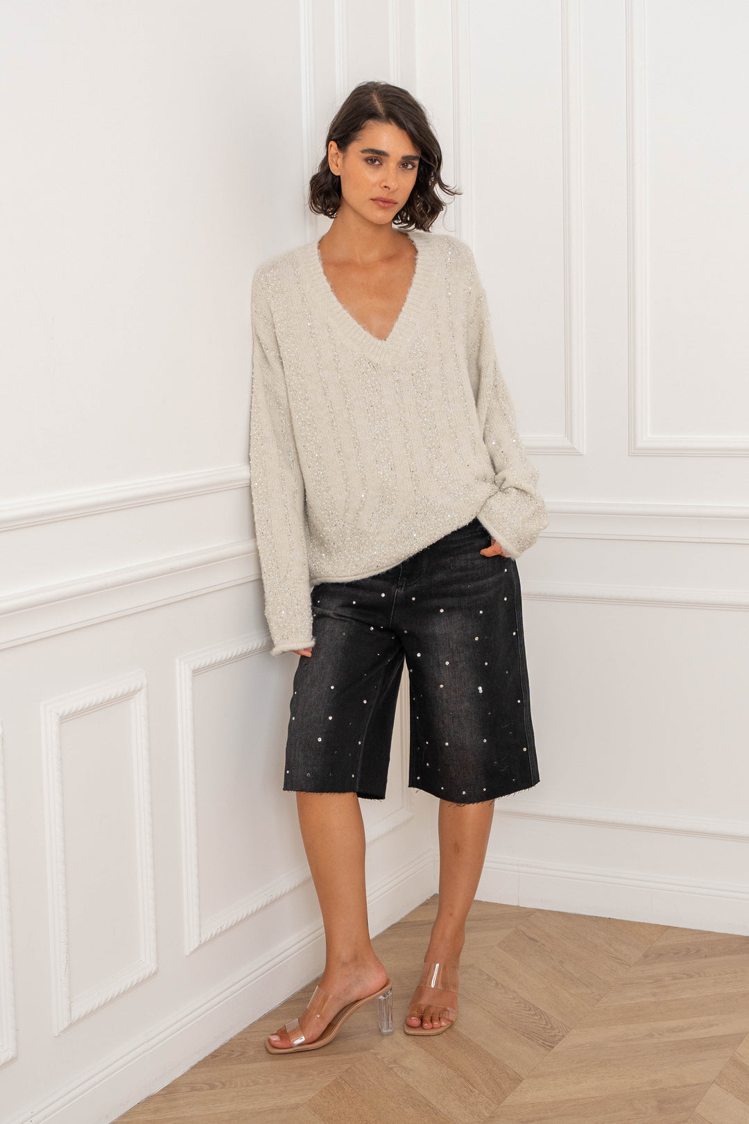 Pull à strass Luna 2632 - GS2632 / Taille Unique: Du 36