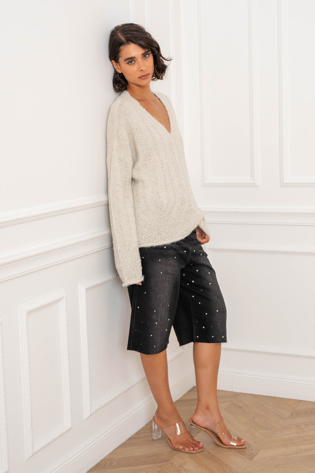Pull à strass Luna 2632 - GS2632 / Taille Unique: Du 36
