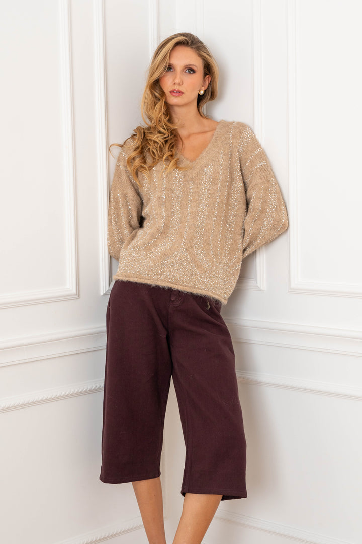 Pull à strass Luna 2632 - GS2632 / Taille Unique: Du 36