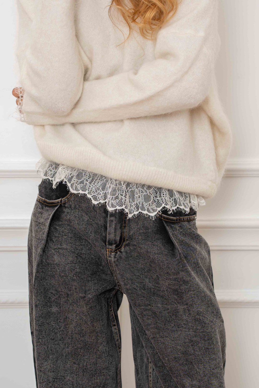 Pull laine cahemire avec dentelle Maya 2636 - GS2636