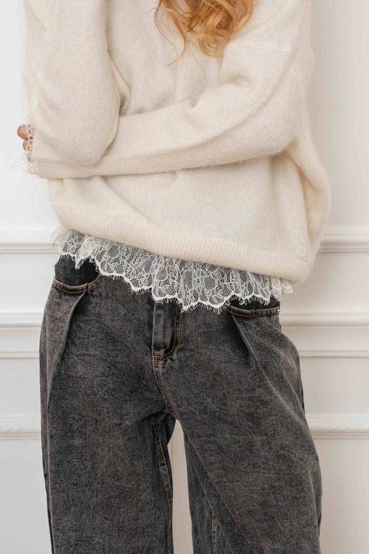 Pull laine cahemire avec dentelle Maya 2636 - GS2636