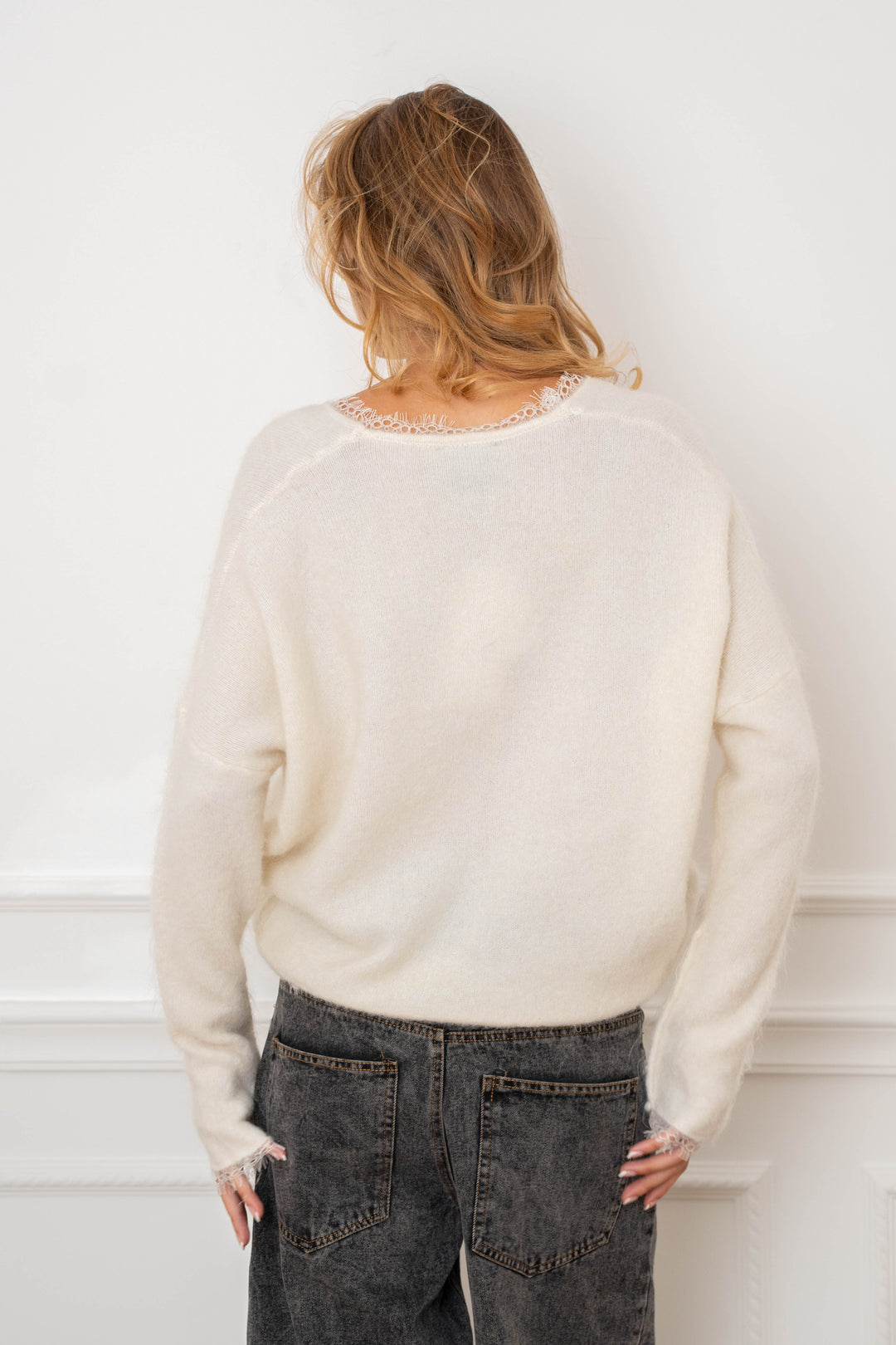 Pull laine cahemire avec dentelle Maya 2636 - GS2636