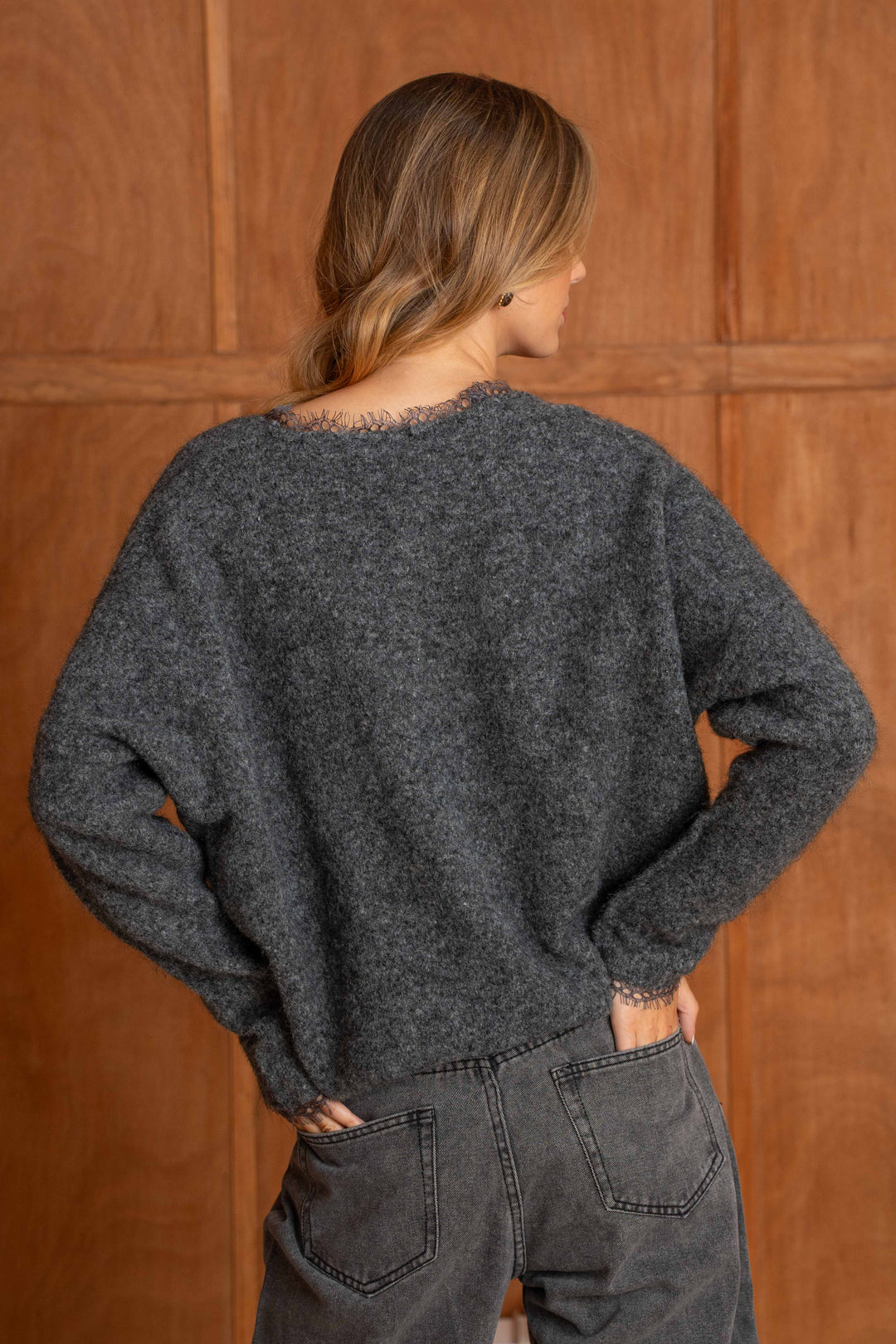 Pull laine cahemire avec dentelle Maya 2636 - GS2636