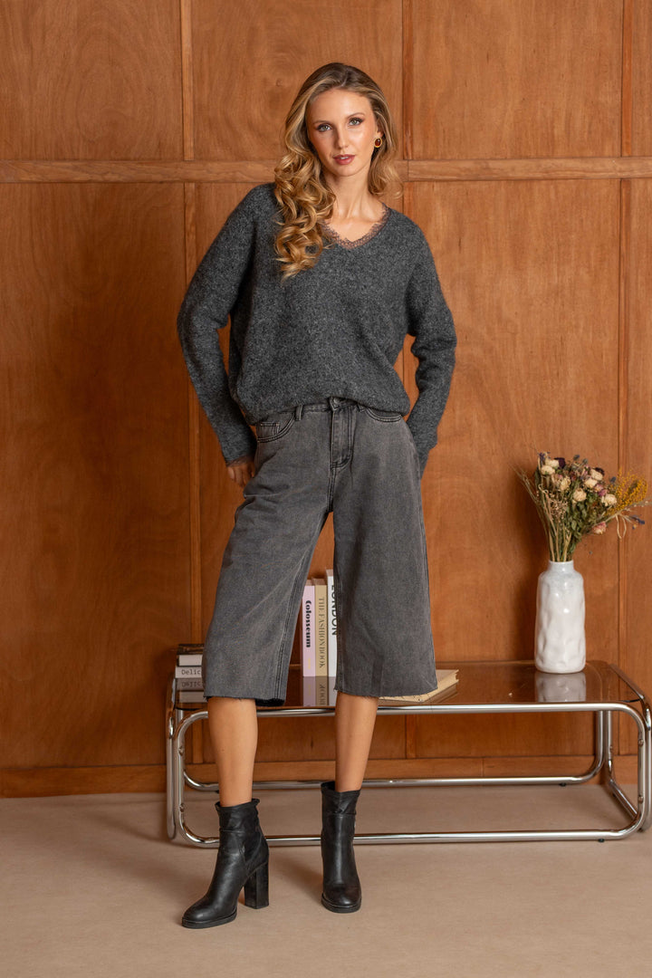 Pull laine cahemire avec dentelle Maya 2636 - GS2636