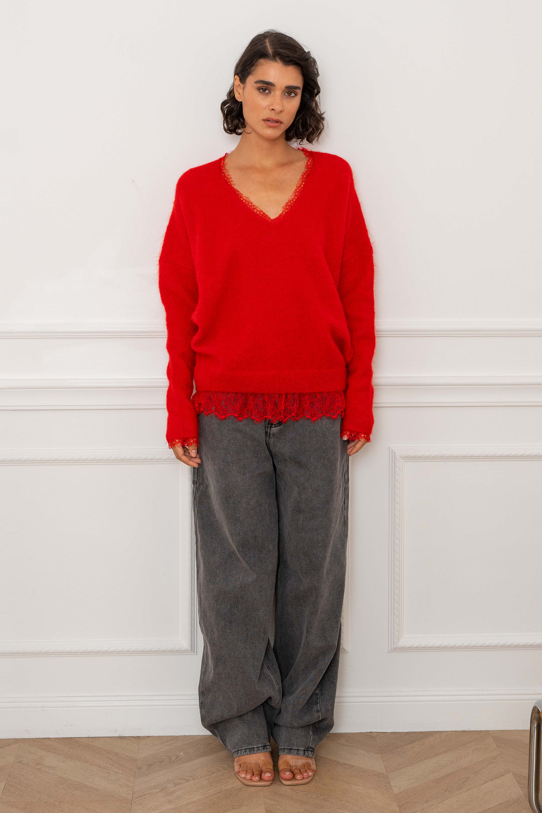 Pull laine cahemire avec dentelle Maya 2636 - GS2636