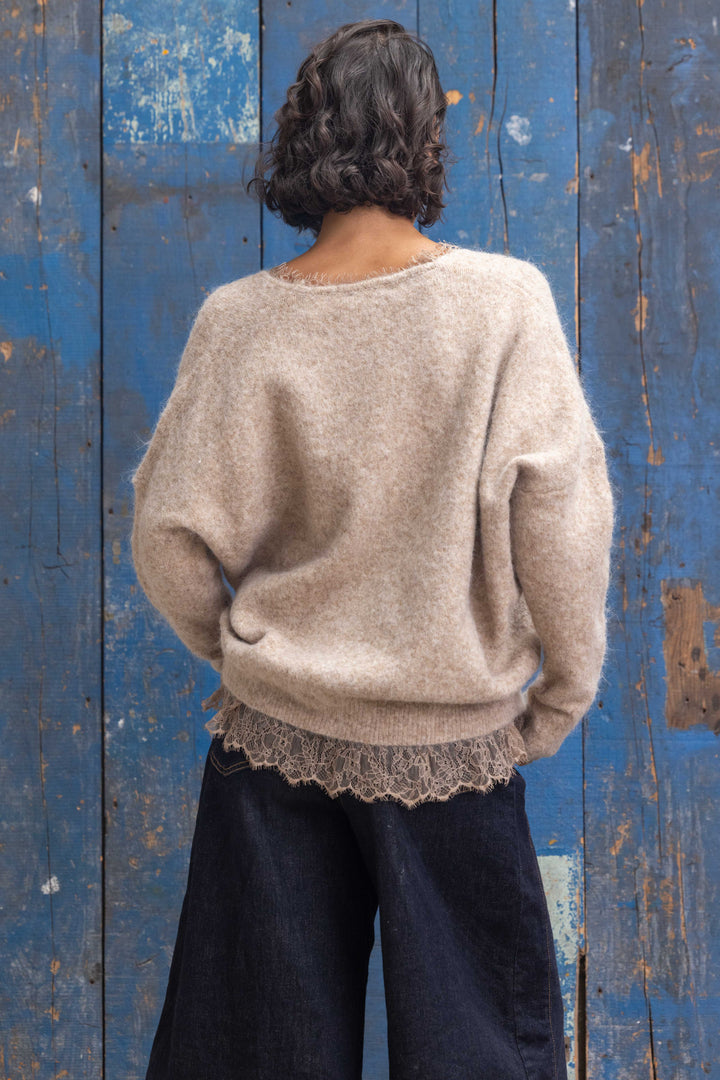 Pull laine cahemire avec dentelle Maya 2636 - GS2636