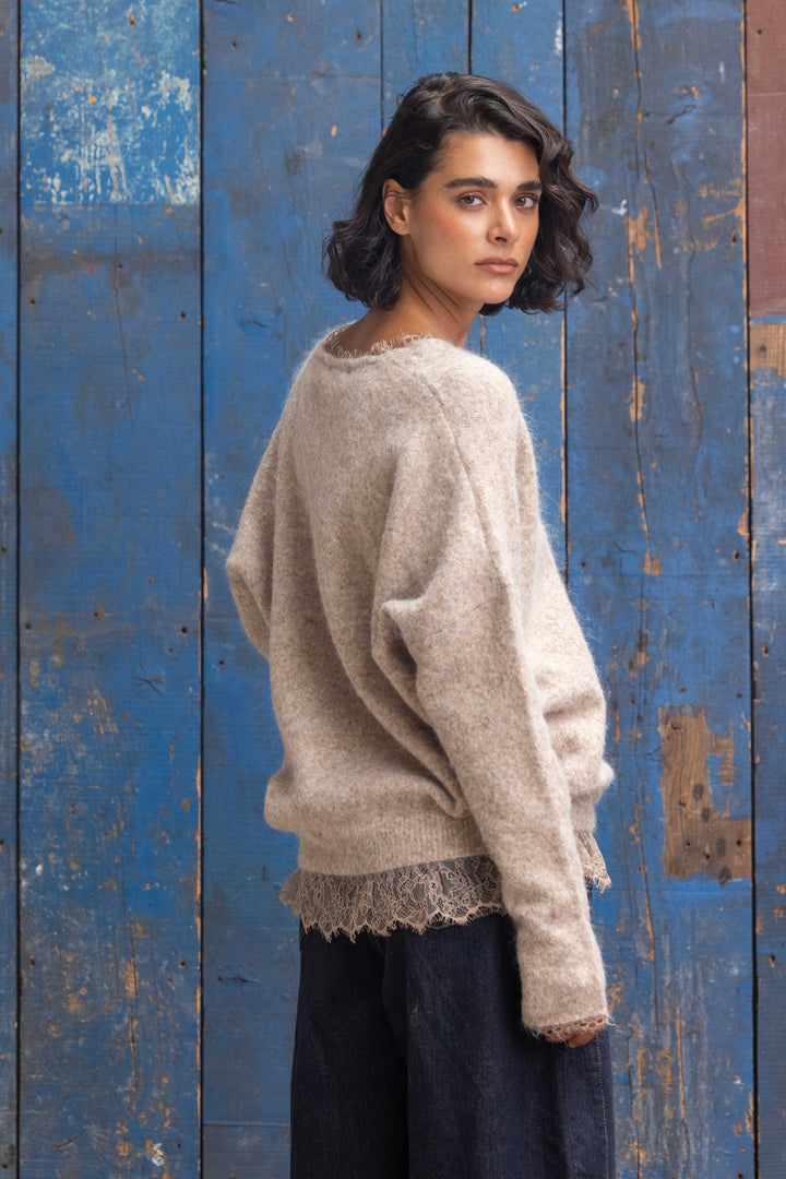 Pull laine cahemire avec dentelle Maya 2636 - GS2636