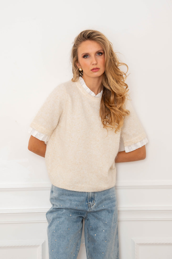 Pull manches courtes Lia 2708 - Taille unique: 36 au 42