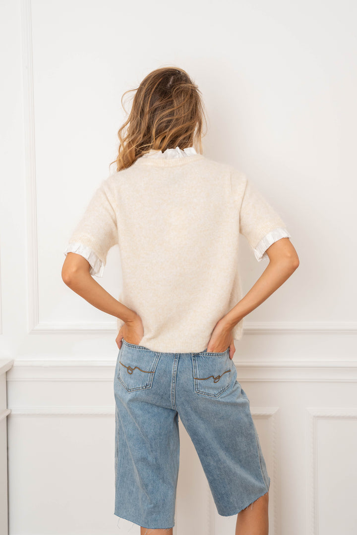 Pull manches courtes Lia 2708 - Taille unique: 36 au 42