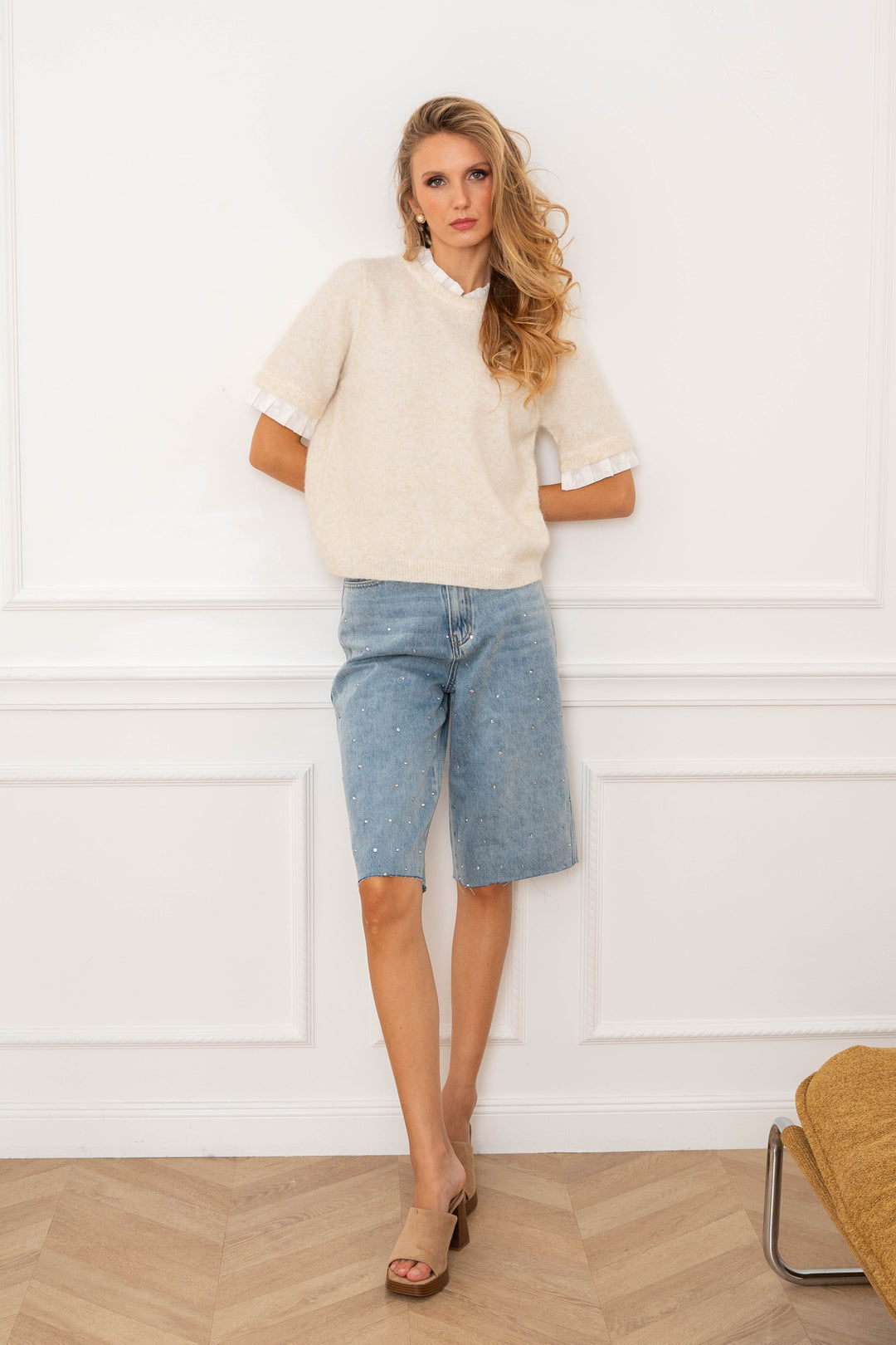 Pull manches courtes Lia 2708 - Taille unique: 36 au 42