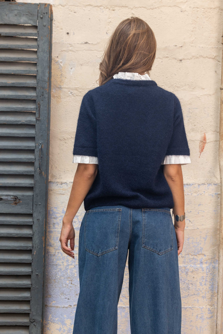 Pull manches courtes Lia 2708 - Taille unique: 36 au 42