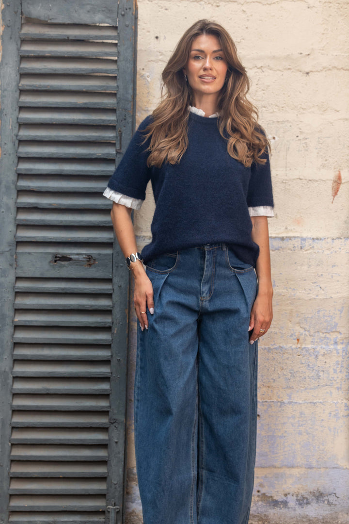 Pull manches courtes Lia 2708 - Taille unique: 36 au 42
