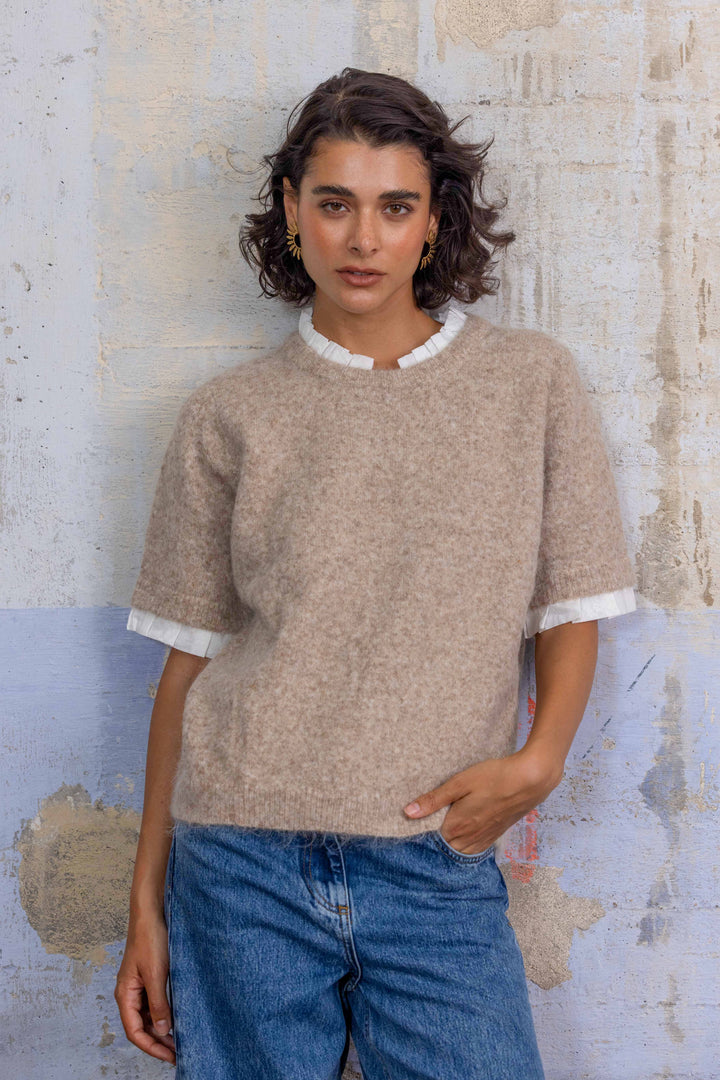 Pull manches courtes Lia 2708 - Taille unique: 36 au 42