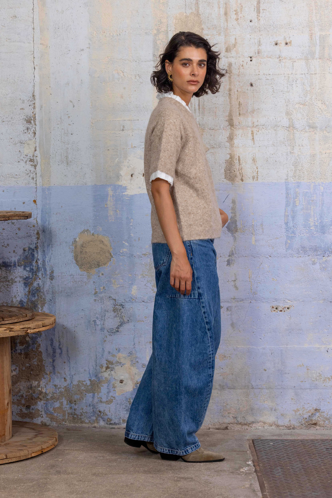 Pull manches courtes Lia 2708 - Taille unique: 36 au 42