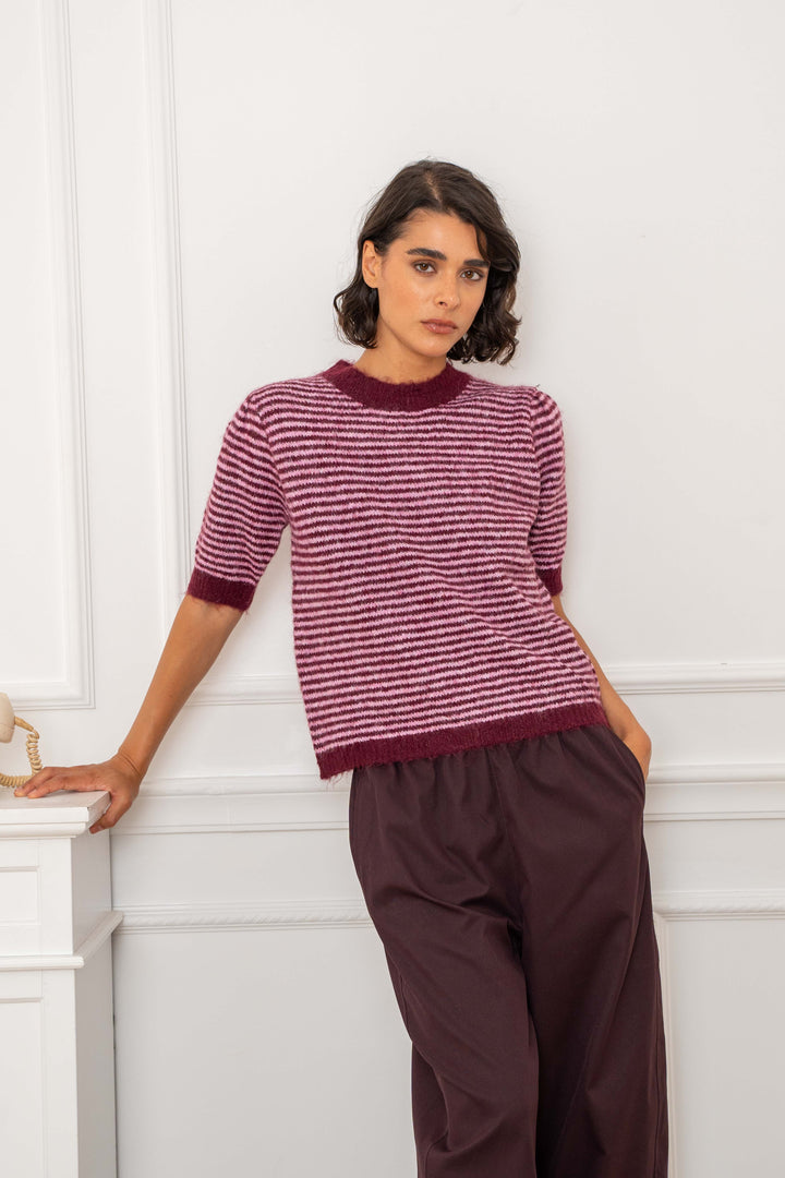 Pull marinière sans manches Cassie 2699 - Taille unique: 36