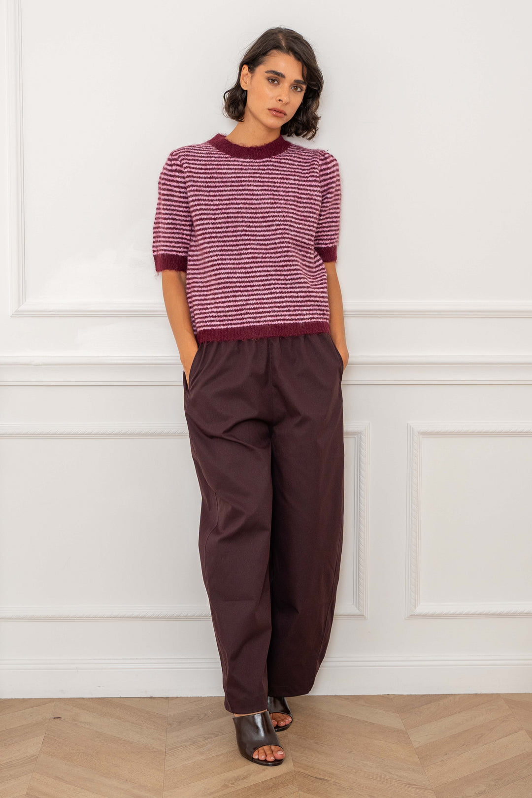 Pull marinière sans manches Cassie 2699 - Taille unique: 36