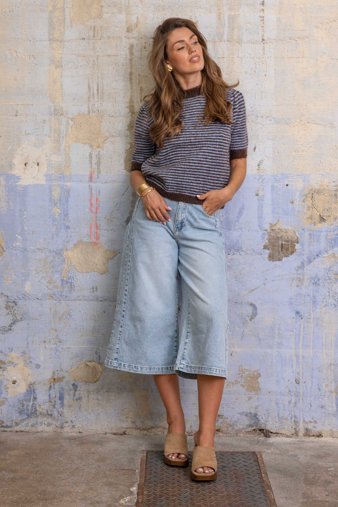 Pull marinière sans manches Cassie 2699 - Taille unique: 36