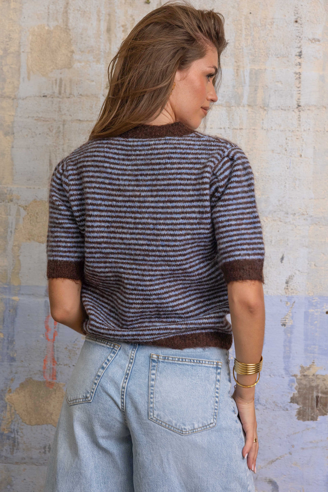 Pull marinière sans manches Cassie 2699 - Taille unique: 36
