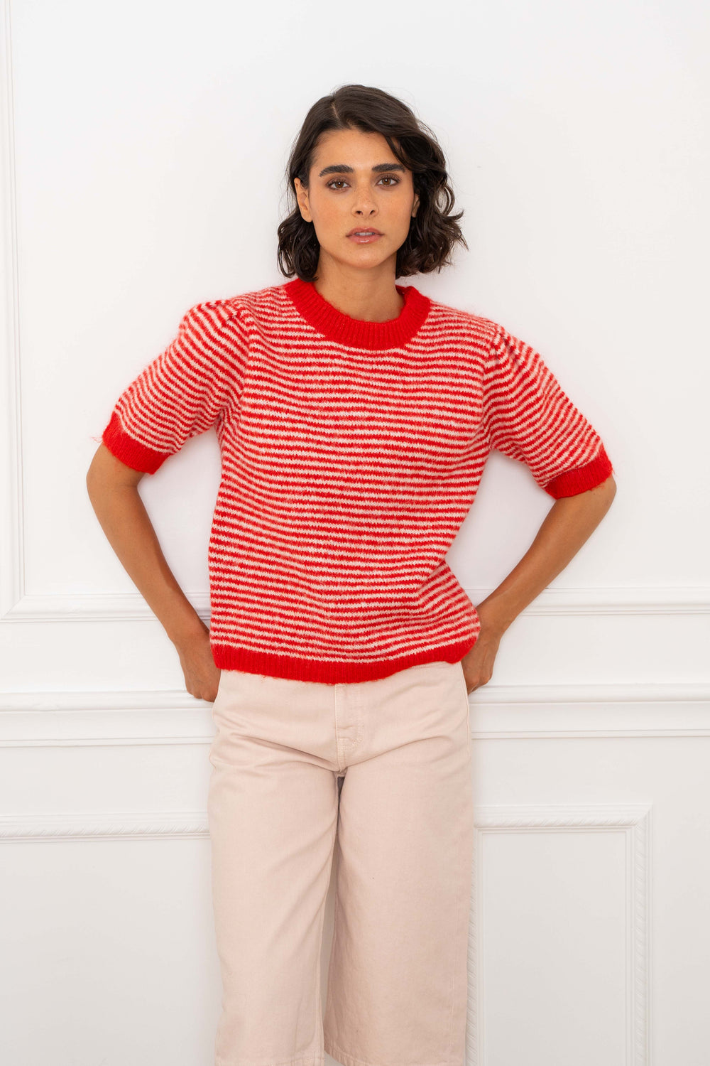 Pull marinière sans manches Cassie 2699 - Taille unique: 36