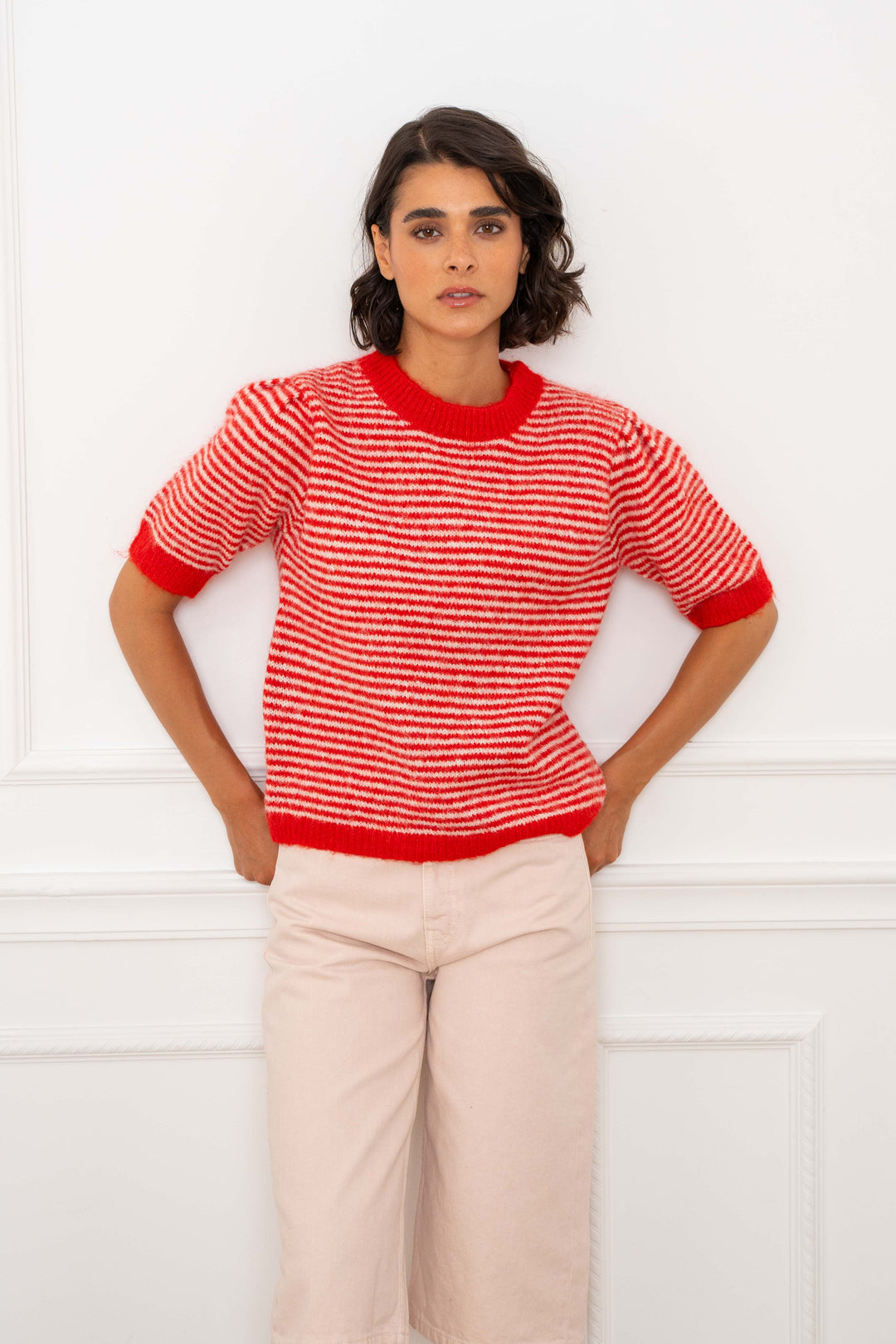 Pull marinière sans manches Cassie 2699 - Taille unique: 36