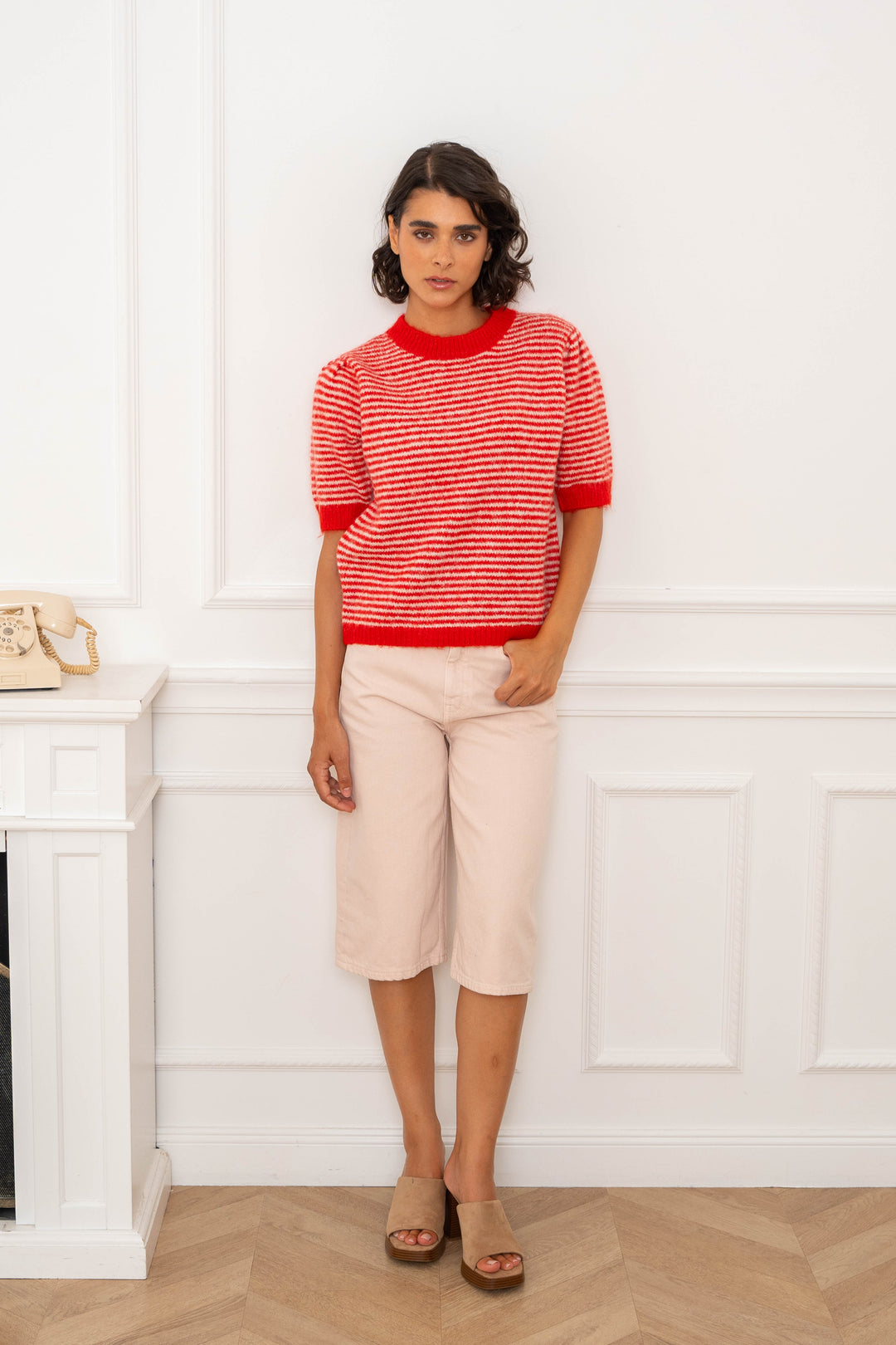 Pull marinière sans manches Cassie 2699 - Taille unique: 36