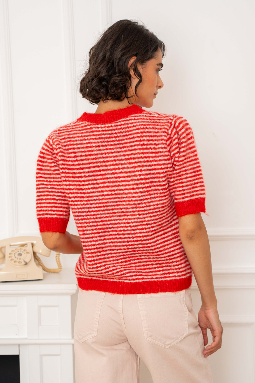 Pull marinière sans manches Cassie 2699 - Taille unique: 36