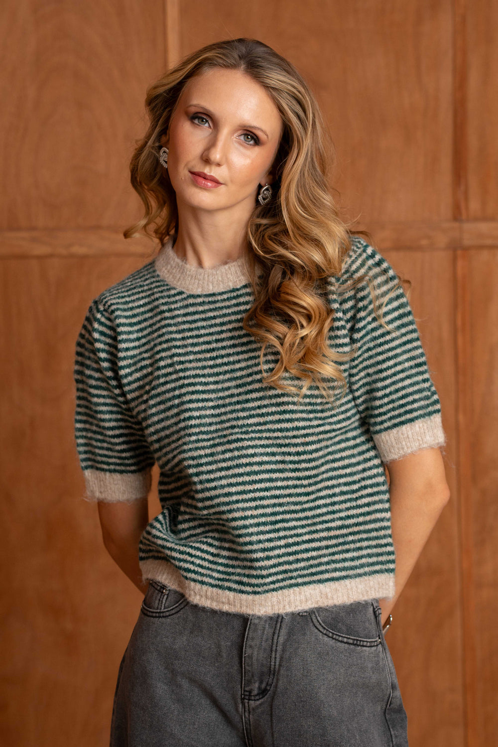 Pull marinière sans manches Cassie 2699 - Taille unique: 36
