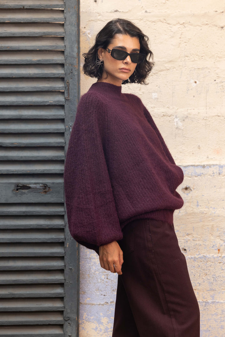 Pull oversize à manches ballon Rosalia 2702 - Taille