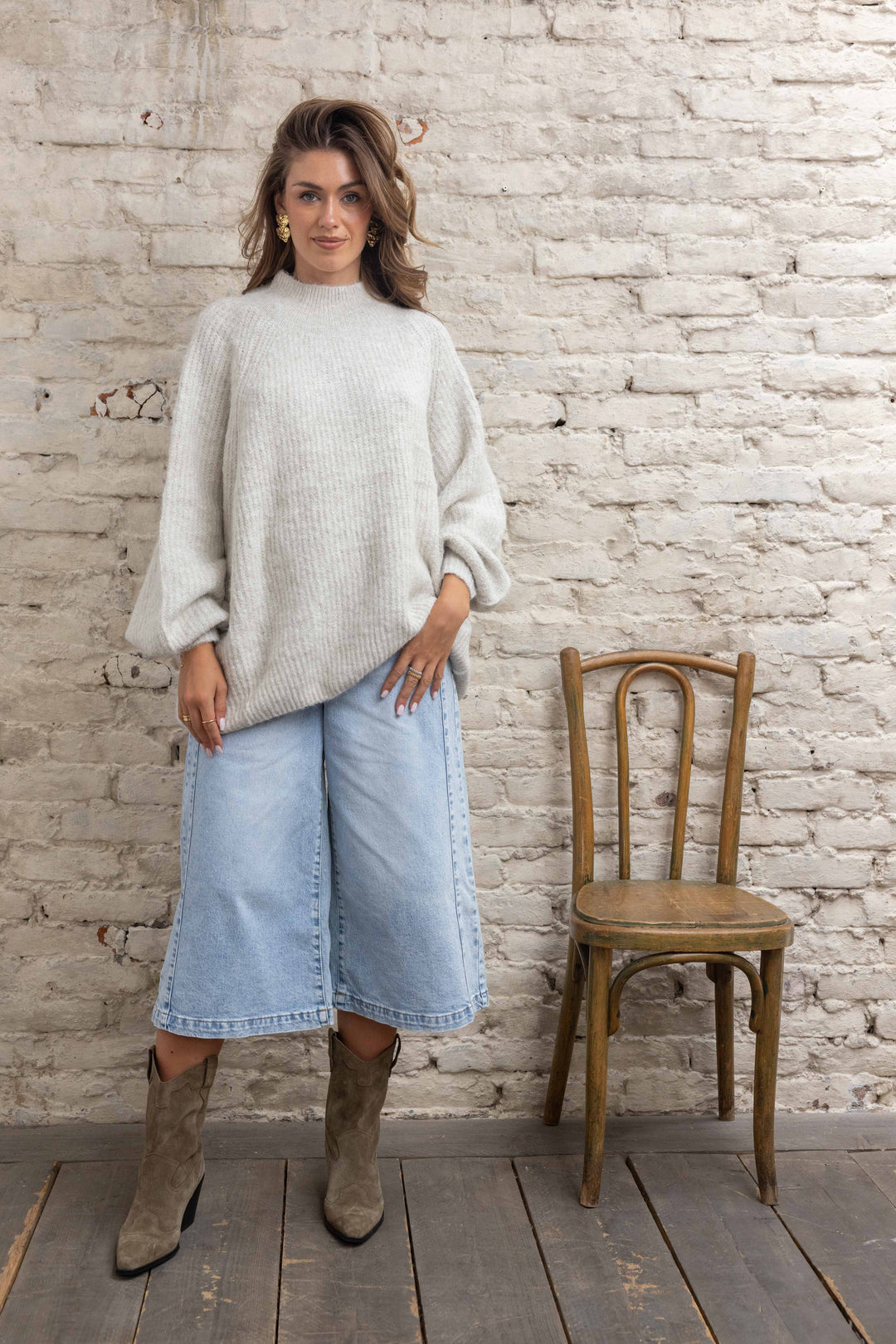 Pull oversize à manches ballon Rosalia 2702 - Taille
