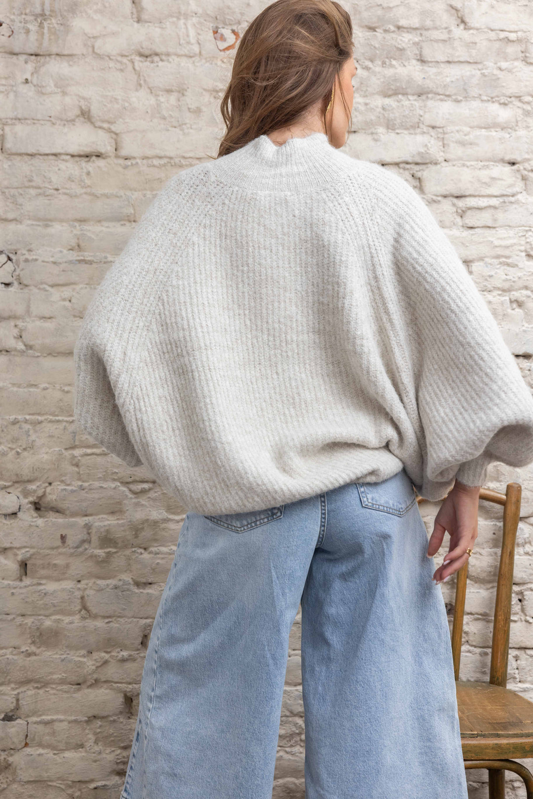 Pull oversize à manches ballon Rosalia 2702 - Taille