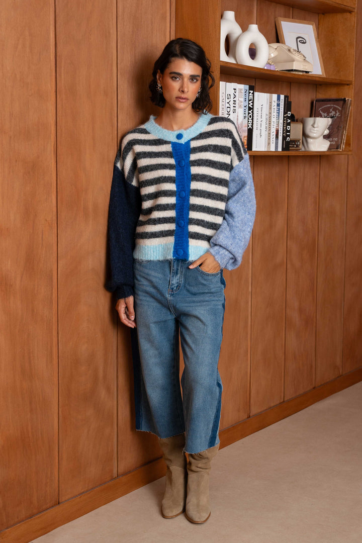 Pull rayé Goldie 2626 - GS2626 / Taille Unique: Du 36 au 44