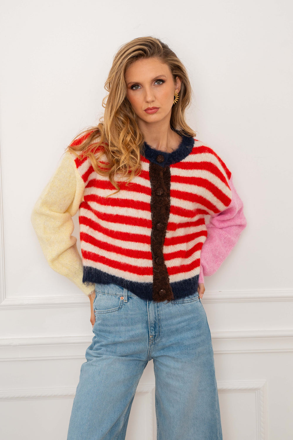 Pull rayé Goldie 2626 - GS2626 / Taille Unique: Du 36 au 44