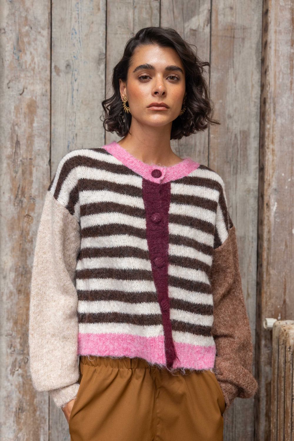 Pull rayé Goldie 2626 - GS2626 / Taille Unique: Du 36 au 44