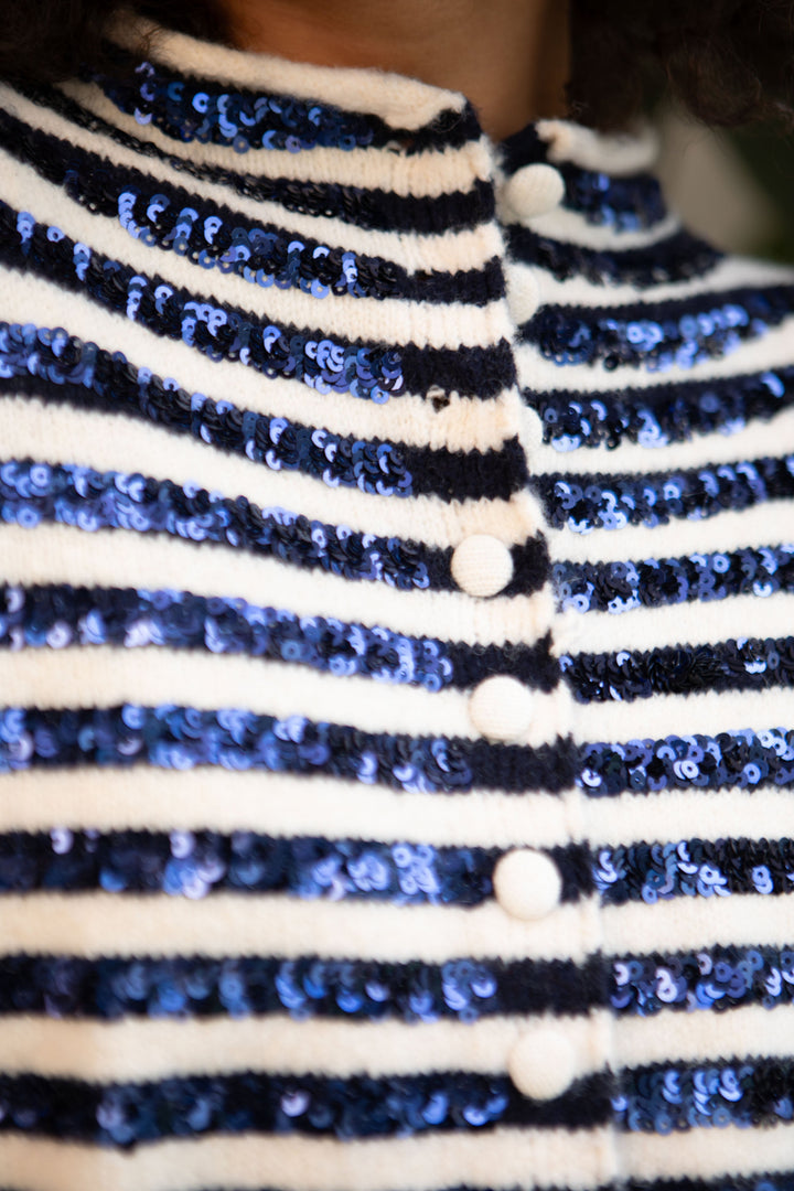 Pull rayé sequins Gold Taille unique / Blue pulls