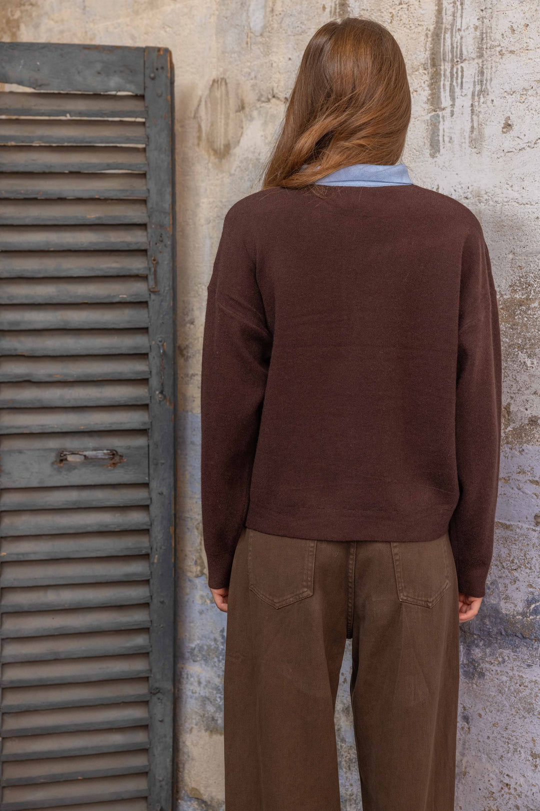 Pull viscoe col chemise Sabine 2690 - Taille unique: 36