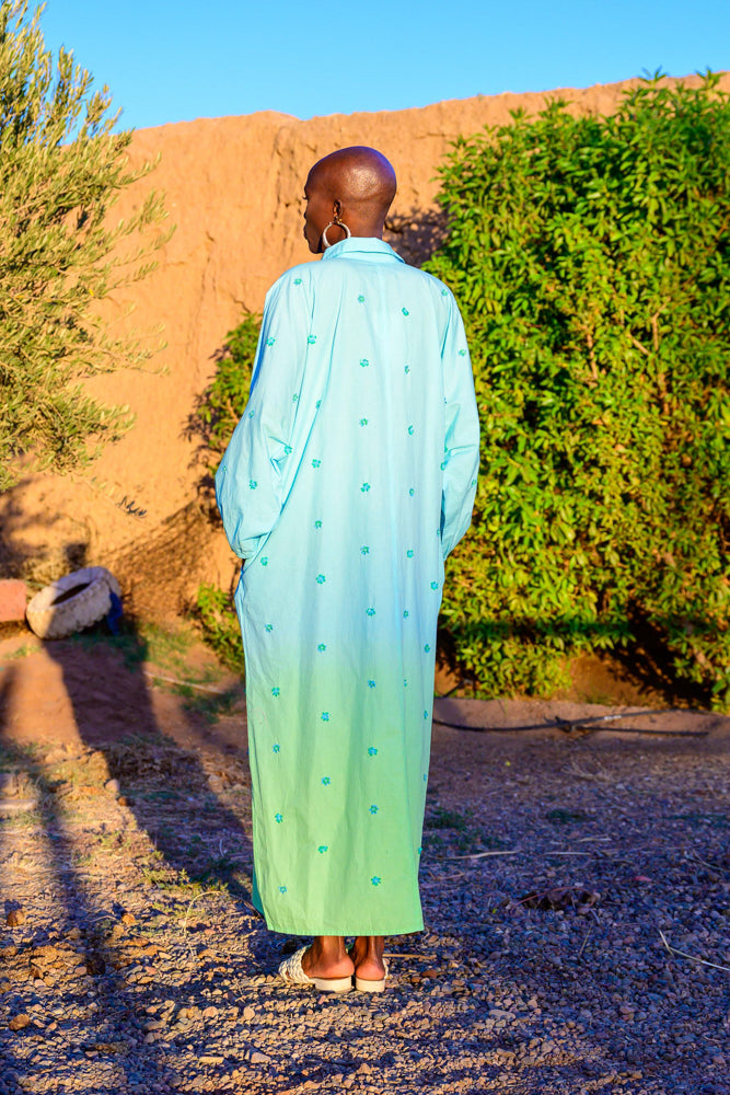Robe chemise détails floraux Renata - Taille unique: 36
