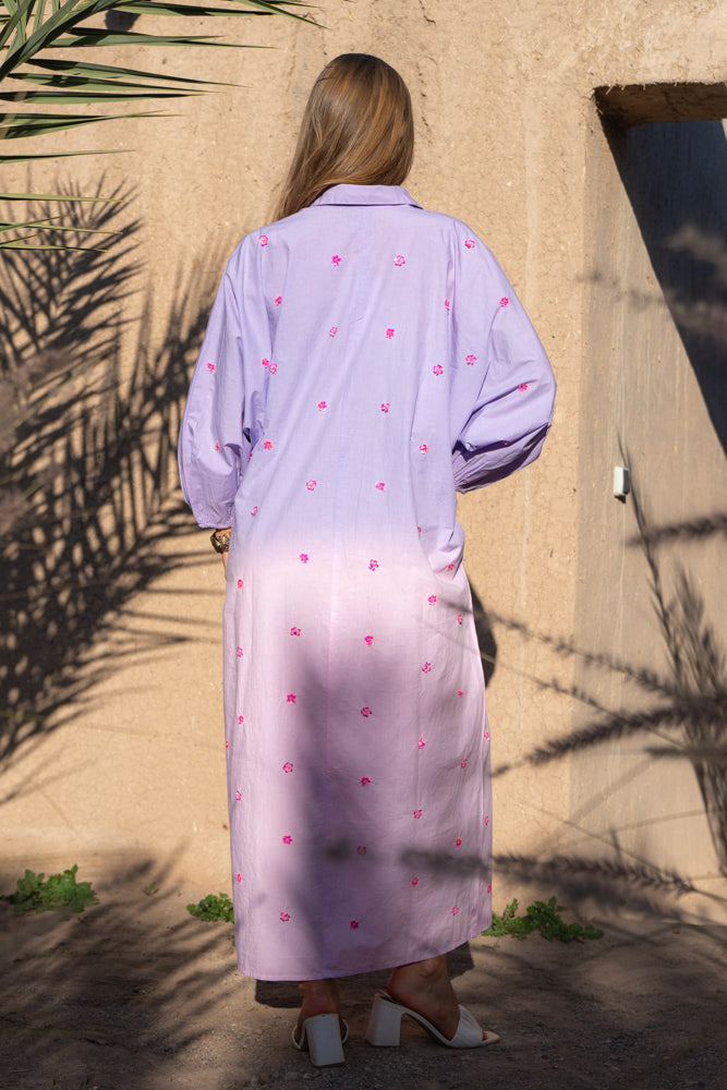 Robe chemise détails floraux Renata - Taille unique: 36