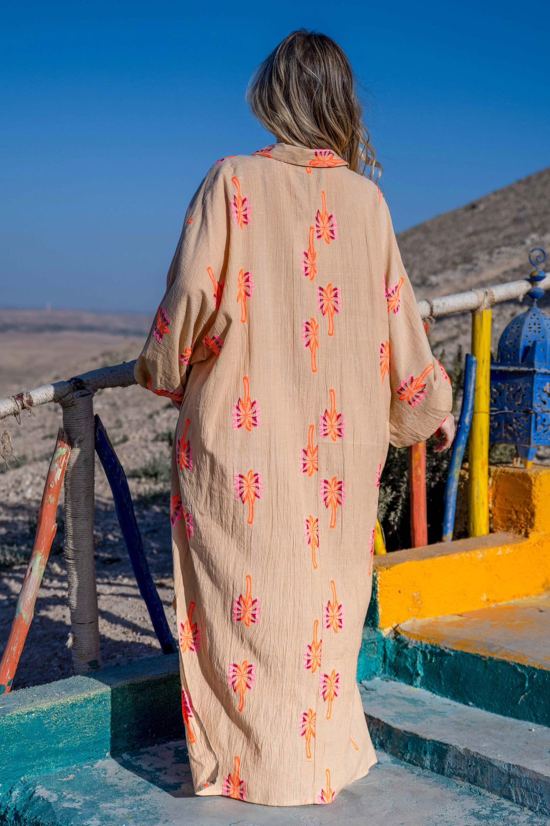 Robe Chemise Longue Fluide Nepal - Taille unique / Beige