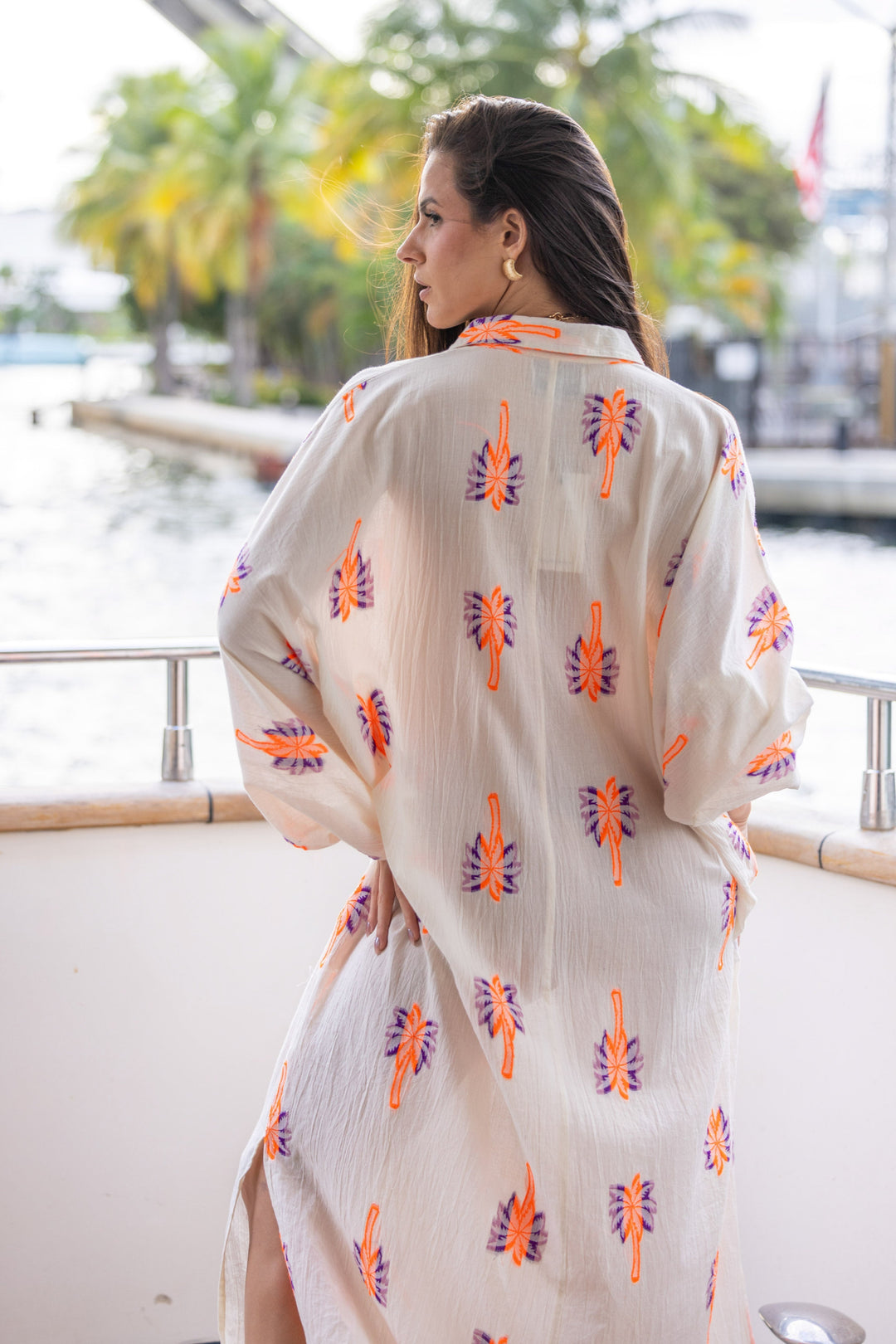 Robe Chemise Longue Fluide Nepal - Taille unique / Ecru