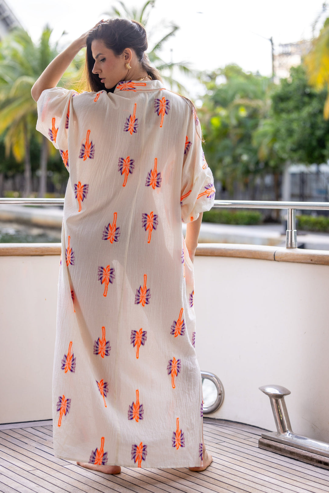 Robe Chemise Longue Fluide Nepal - Taille unique / Ecru