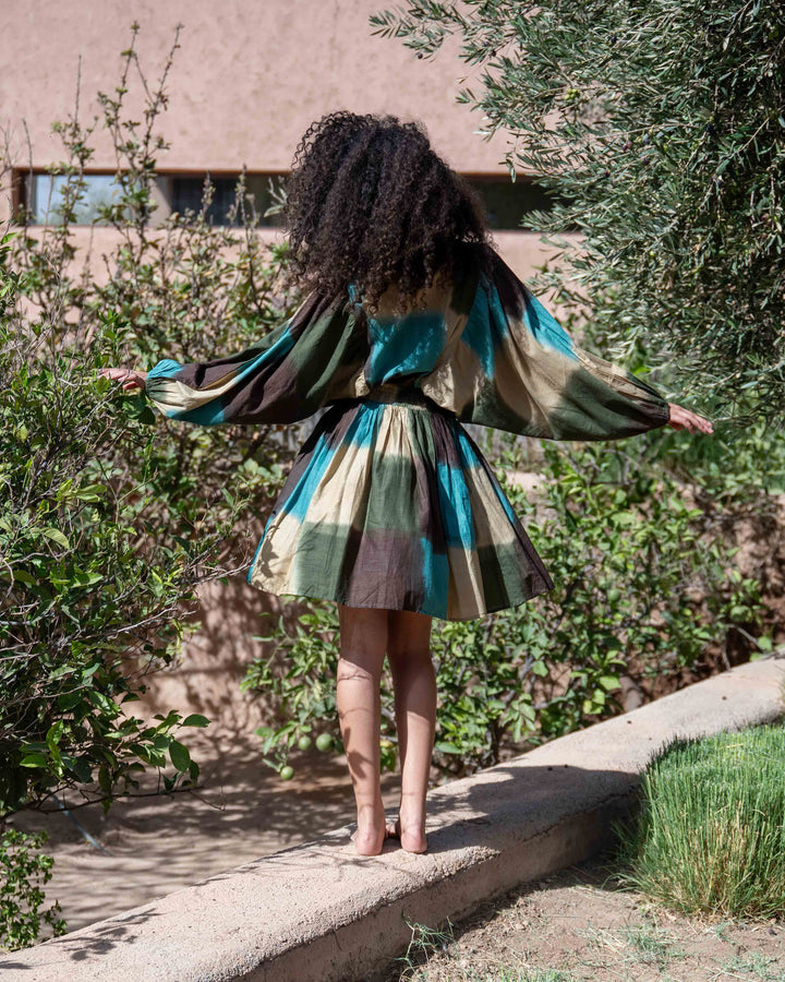 Robe Courte Col V Kanita - Taille unique: 36 au 42 / Kaki