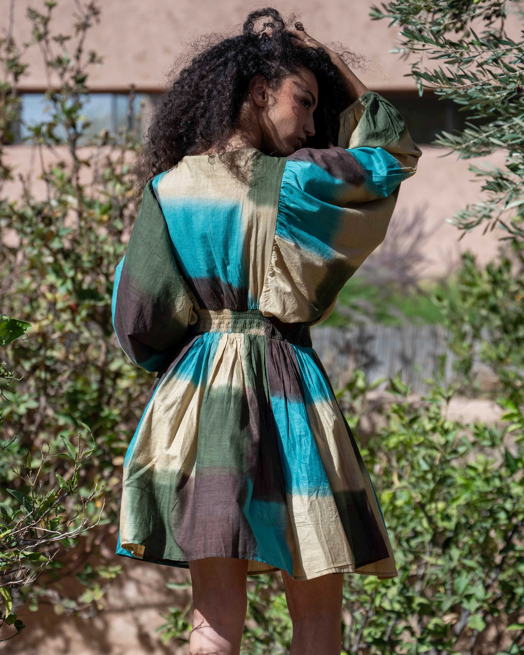 Robe Courte Col V Kanita - Taille unique: 36 au 42 / Kaki