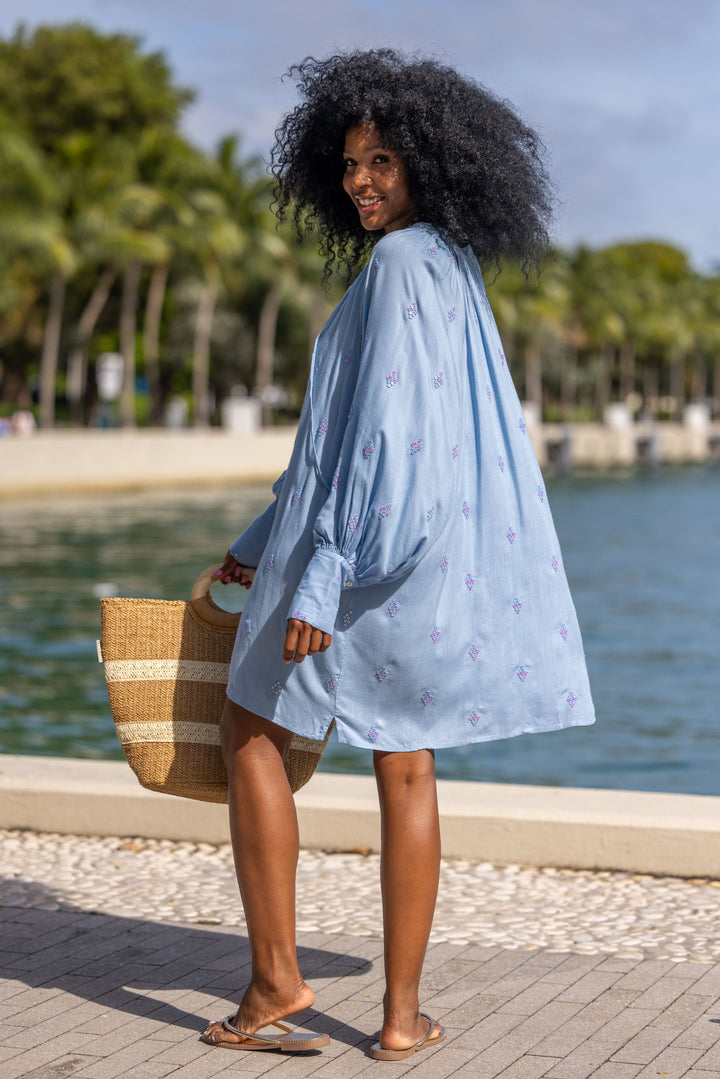 Robe Courte Fluide à Sequins Noko - Taille unique: 36 au 42